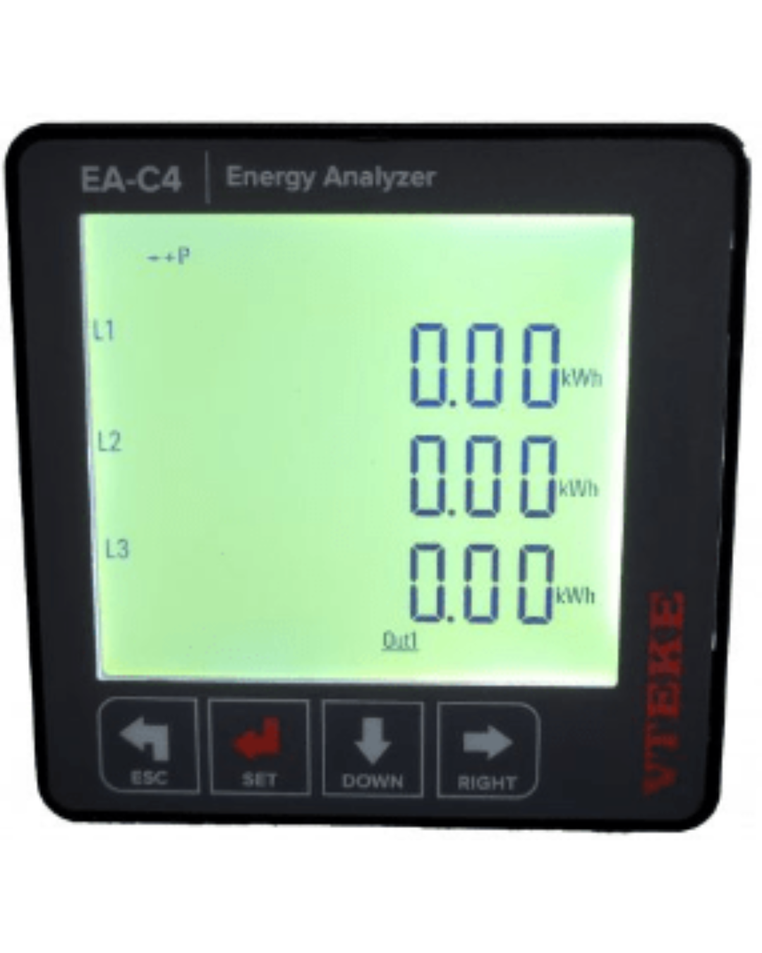 ENERGY ANALYZERS (2-31 Harmonic Measurement, RS-485 Communication, Custom LCD) THD-V/A, P, Q, S, F, V, I, F, kWh, RS485, High Accuracy, Error t-delay & Hysteresis Value adjustable | VTEKE EA-C4