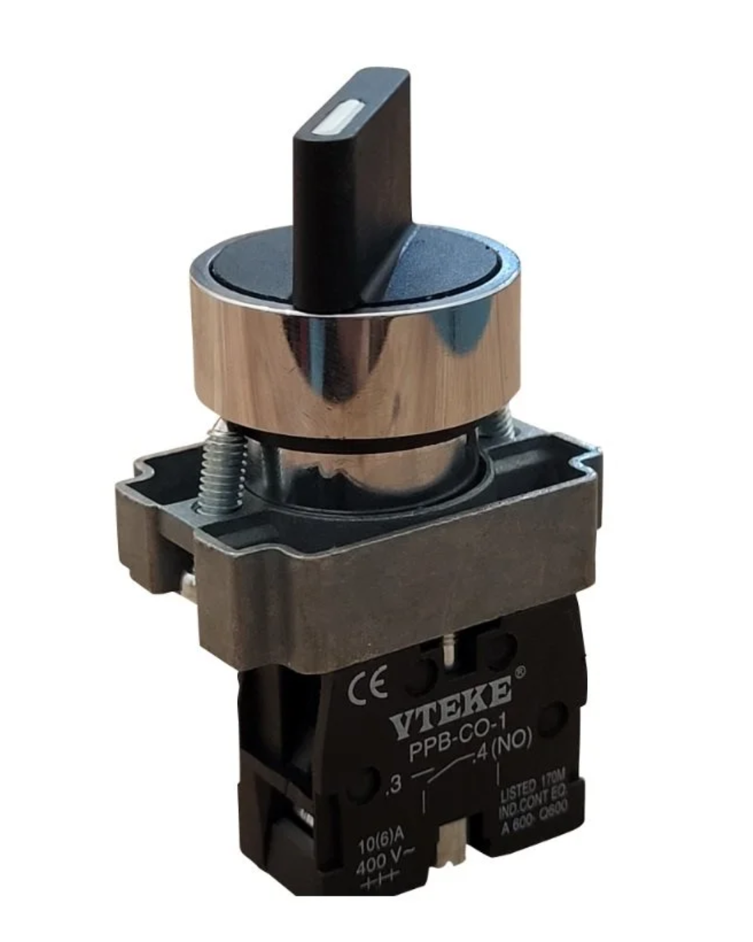 Selector Switch 2 Positions (No) Available In Plastic And Metal Screw Mount | VTEKE PPB-SE-01 (2 POS)