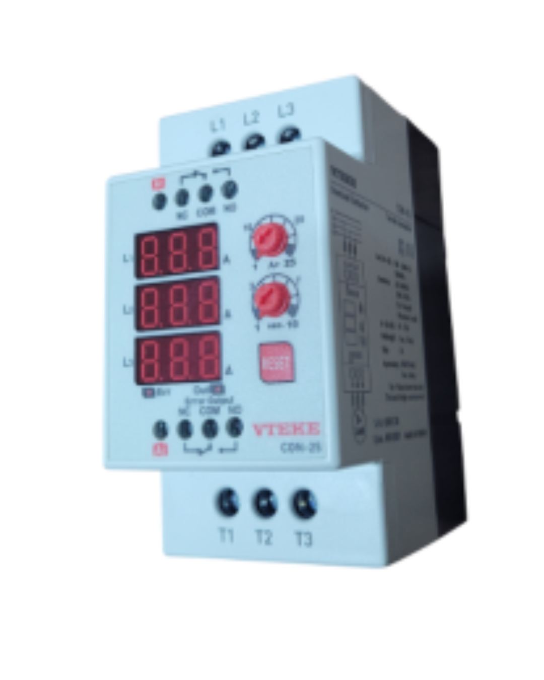 Digital Overload Contactor Con-12: 1A - 12A Con-18: 1A - 18A Con-25: 1A - 25A Con-50: 25A - 50A | VTEKE CON-12 CON-18 CON-25 CON-50