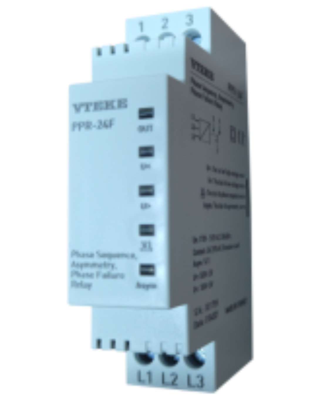 PHASE PROTECTION RELAY – 4 FUNCTIONS Phase Protection Over/Under Voltage Phase Sequence | VTEKE PPR-24F