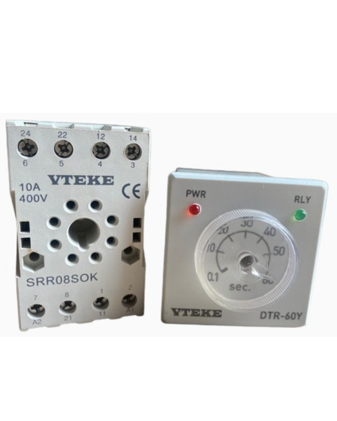 SOCKET TYPE ANALOG TIMER (60sec) 170V-260VAC | VTEKE DTR-60Y