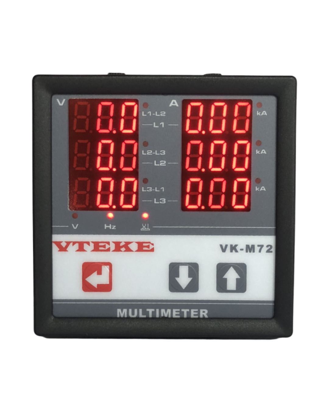PANEL MULTIMETER 72 X 72 V, I, F, Phase sequence | VTEKE VK-M72
