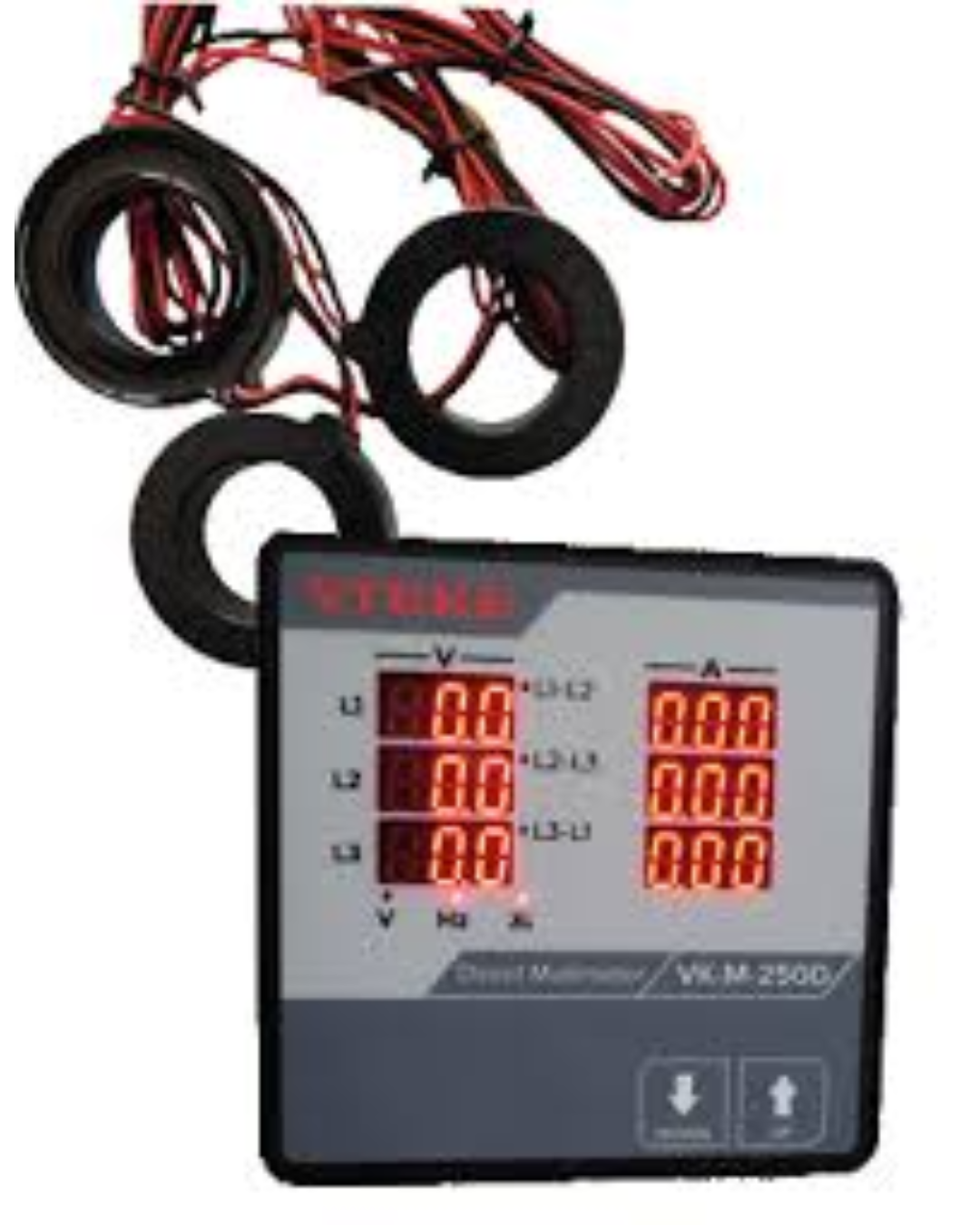 DIGITAL MULTIMETER 96×96 V, I, F, Phase sequence Built in current transformer I: 2A - 250A | VTEKE VK-M-250D