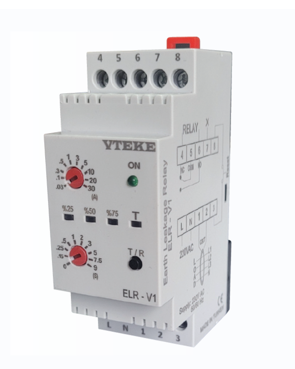 EARTH LEAKAGE RELAY30mA - 30A | VTEKE ELR-V1