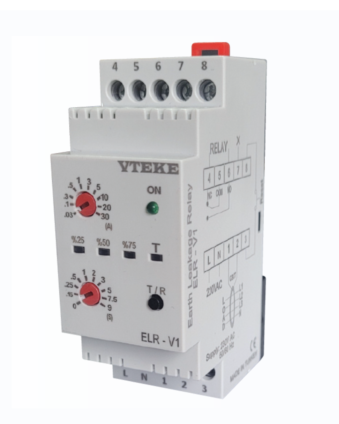 EARTH LEAKAGE RELAY30mA - 30A | VTEKE ELR-V1