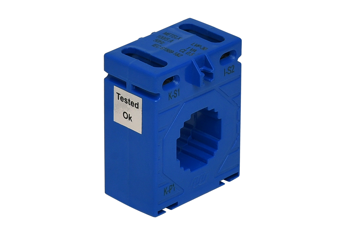 Current Transformer 60/1A | Current Transformer Model: LVP - 30 (Max Bar Size 30x10 ); CT Ratio 60/1A; Class 1; VA ; P-Turn 1 METELX