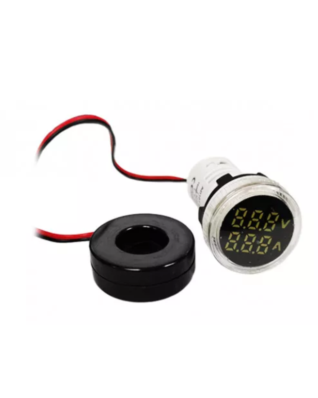 PILOT INDICATOR VOLTMETER/AMMETER (22mm) 200-500V / 0-100A, WHITE | VTEKE AIK-22-W