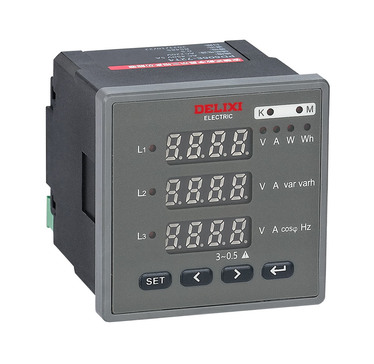 PD606E Multifunction Power Meter | 3 Phase Energy Analyzer with LCD Display & RS485 Modbus | 96×96 Panel Meter